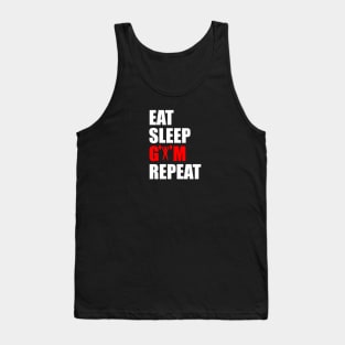 eat sleep gym repeat Tank Top